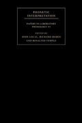 Cover: Phonetic Interpretation - Cambridge University Press