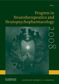 Cover: Progress in Neurotherapeutics and Neuropsychopharmacology: Volume 3, 2008 - Cambridge University Press