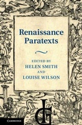 Cover: Renaissance Paratexts - Cambridge University Press