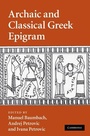 Cover: Archaic and Classical Greek Epigram - Cambridge University Press