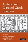 Cover: Archaic and Classical Greek Epigram - Cambridge University Press