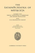 Cover: The Satapancasatka of Matrceta - Cambridge University Press