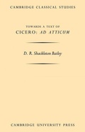 Cover: Towards a Text of Cicero 'Ad Atticum' - Cambridge University Press