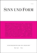 Cover: Sinn und Form 2/2014 - SINN und FORM