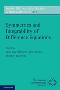 Cover: Symmetries and Integrability of Difference Equations - Cambridge University Press