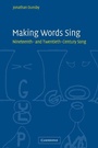 Cover: Making Words Sing - Cambridge University Press