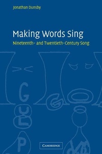 Enlarge image Cover: Making Words Sing - Cambridge University Press