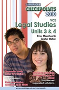 Cover: Cambridge Checkpoints VCE Legal Studies Units 3 and 4 2010 - Cambridge University Press