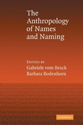 Cover: An Anthropology of Names and Naming - Cambridge University Press