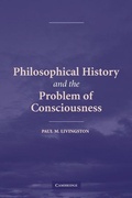 Cover: Philosophical History and the Problem of Consciousness - Cambridge University Press