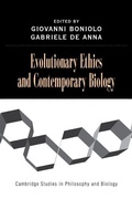 Cover: Evolutionary Ethics and Contemporary Biology - Cambridge University Press