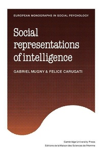 Enlarge image Cover: Social Representations of Intelligence - Cambridge University Press
