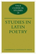 Cover: Studies in Latin Poetry - Cambridge University Press