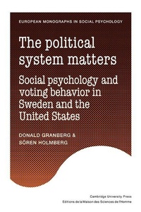 Enlarge image Cover: The Political System Matters - Cambridge University Press