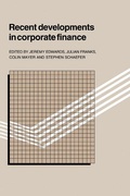 Cover: Recent Developments in Corporate Finance - Cambridge University Press