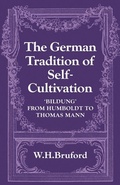 Cover: The German Tradition of Self-Cultivation - Cambridge University Press