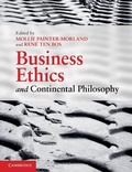 Cover: Business Ethics and Continental Philosophy - Cambridge University Press