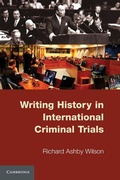 Cover: Writing History in International Criminal Trials - Cambridge University Press