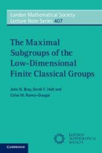 Enlarge image Cover: The Maximal Subgroups of the Low-Dimensional Finite Classical Groups - Cambridge University Press