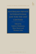 Cover: Australian Private International Law for the 21st Century - Hart Publishing