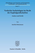 Abbildung von: Verdeckte Sacheinlagen im Recht der Kapitalgesellschaften. - Duncker & Humblot