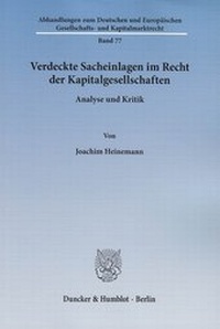Abbildung von: Verdeckte Sacheinlagen im Recht der Kapitalgesellschaften - fibre
