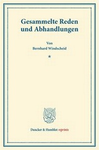 Abbildung von: Gesammelte Reden und Abhandlungen - Duncker & Humblot