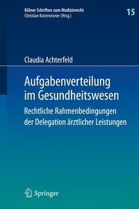 Abbildung von: Aufgabenverteilung im Gesundheitswesen - Springer