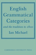 Cover: English Grammatical Categories - Cambridge University Press