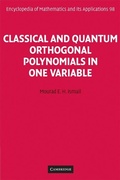 Cover: Classical and Quantum Orthogonal Polynomials in One Variable - Cambridge University Press