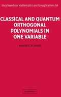 Cover: Classical and Quantum Orthogonal Polynomials in One Variable - Cambridge University Press