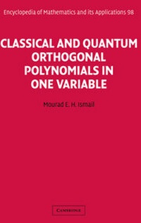 Enlarge image Cover: Classical and Quantum Orthogonal Polynomials in One Variable - Cambridge University Press