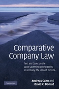 Cover: Comparative Company Law - Cambridge University Press