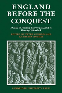 Abbildung von: England Before the Conquest - Cambridge University Press