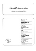 Cover: Eine Welt ohne dich - Lied der Zeit Musikverlag GmbH
