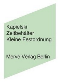 Enlarge image Cover: Zeitbehälter - Merve