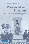 Cover: Parliament and Literature in Late Medieval England - Cambridge University Press