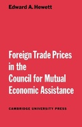 Cover: Foreign Trade Prices in the Council for Mutual Economic Assistance - Cambridge University Press