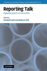 Enlarge image Cover: Reporting Talk - Cambridge University Press