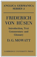 Cover: Friderich von Husen: Introduction, Text, Commentary and Glossary - Cambridge University Press
