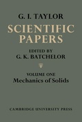 Cover: The Scientific Papers of Sir Geoffrey Ingram Taylor - Cambridge University Press