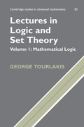 Cover: Lectures in Logic and Set Theory: Volume 1, Mathematical Logic - Cambridge University Press