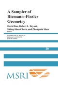 Bild: A Sampler of Riemann-Finsler Geometry - Cambridge University Press