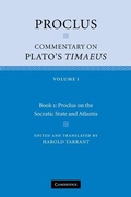 Cover: Proclus: Commentary on Plato's Timaeus: Volume 1, Book 1: Proclus on the Socratic State and Atlantis - Cambridge University Press