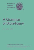 Cover: A Grammar of Diola-Fogny - Cambridge University Press