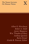 Cover: The Tanner Lectures on Human Values - Cambridge University Press