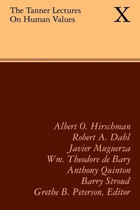 Enlarge image Cover: The Tanner Lectures on Human Values - Cambridge University Press