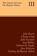 Cover: The Tanner Lectures on Human Values - Cambridge University Press