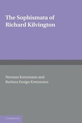 Cover: The Sophismata of Richard Kilvington - Cambridge University Press