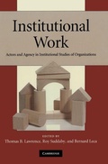 Cover: Institutional Work - Cambridge University Press
